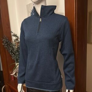 NWT Eddie Bauer size small Navy Blue Quarter-Zip Pullover